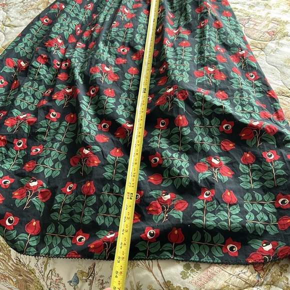 Agua by Agua Bendita Alheli Maxi dress Size XS Red Green Off Shoulder - Picture 15 of 16